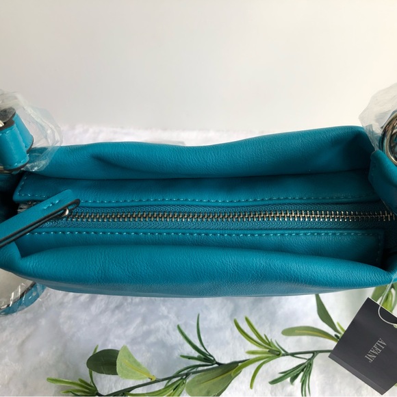 Alfani Small Twisted Handle Hobo Bag, Pool Blue, NWT - Picture 5 of 8